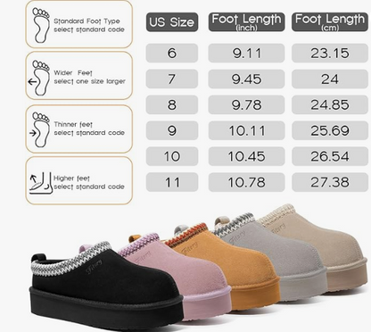 FITORY Women's Suede Slipper | Flat Short Mini Boots with Fur Fleece | Winter Casual Comfort Shoes